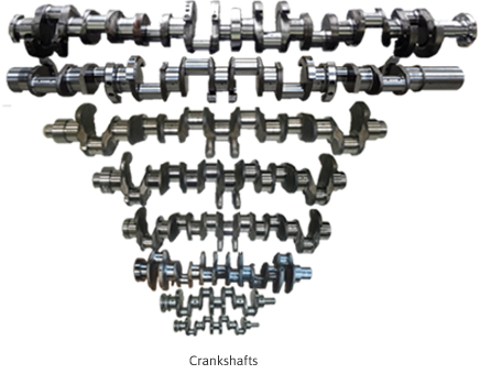 Crankshaft, manufactured by Bharat Forge, India's leading forging company.