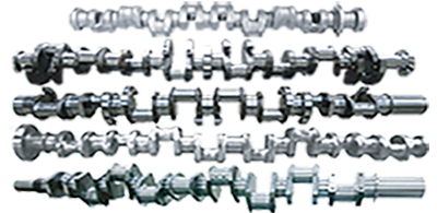 Crankshafts for rail engine, manufactured by Baharat Forge, a leading railway engine parts manufacturer.